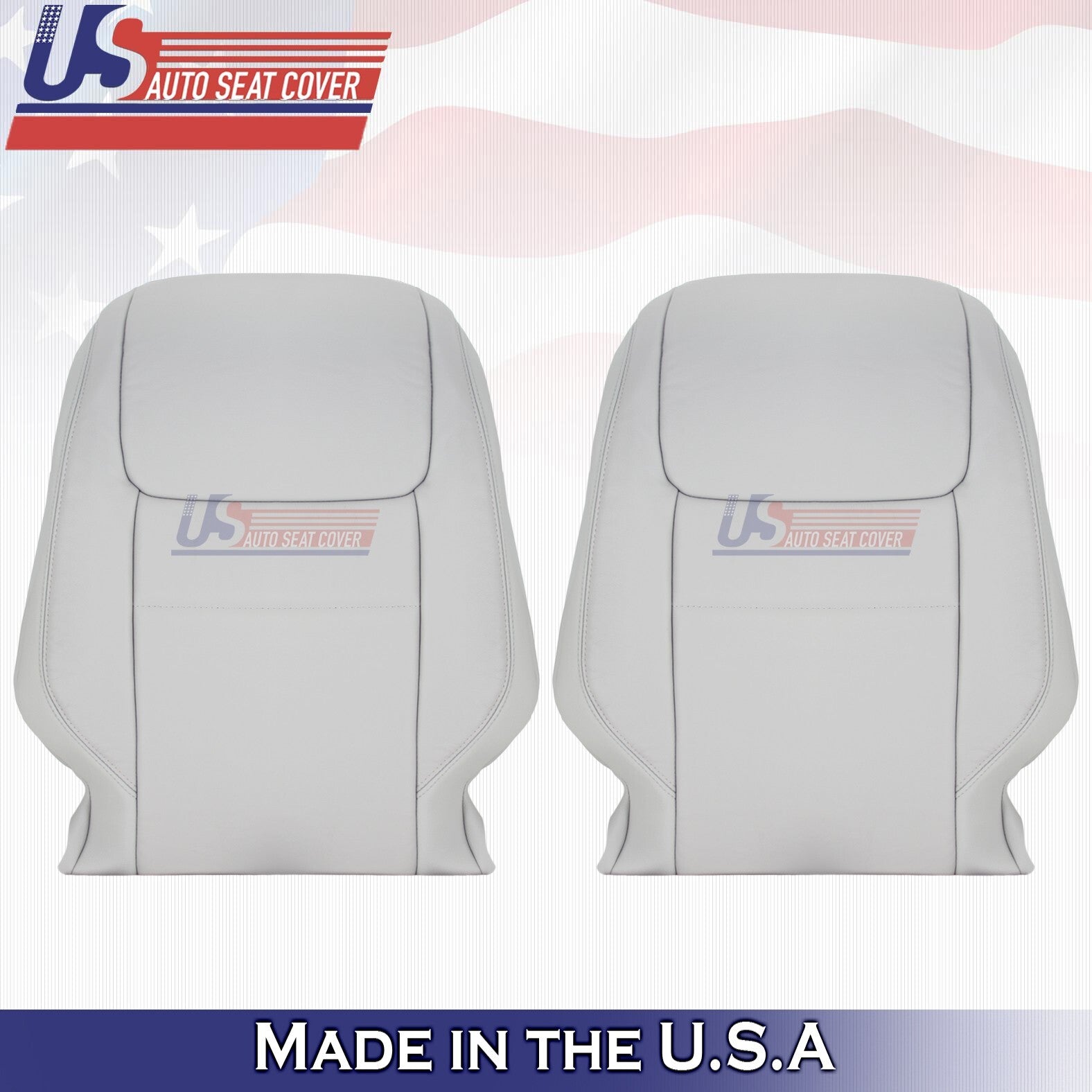 2017 to 2020 Fits Toyota Sienna Driver &Passenger Tops Leather Cover Gray