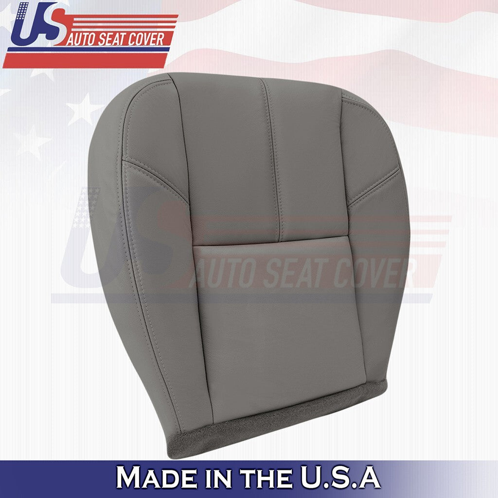 2007 to 2014 For Chevy Silverado WT Driver Top&Bottom Vinyl Seat Cover Dark Gray