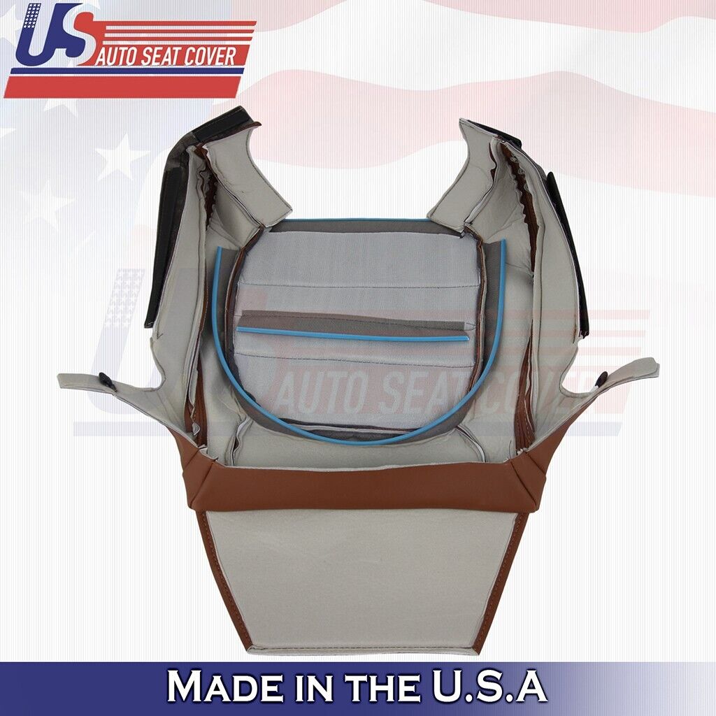 2015 to 2023 For Mercedes Benz C300 Driver Bottom Vinyl Seat Cover Saddle Brown