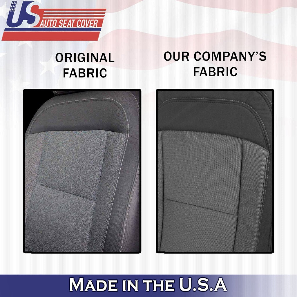 2014 to 2024 For Dodge Ram ProMaster Passenger Bottom & Top Cloth SeatCover Gray