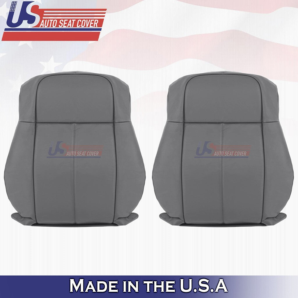 2005 to 2010 For Chrysler 300C Front Driver & Passenger Tops Leather Cover Gray