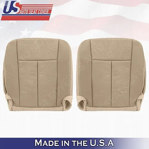 2007 to 2014 Fits Ford Expedition Front Set Tops & Bottoms Cloth Cover Camel Tan