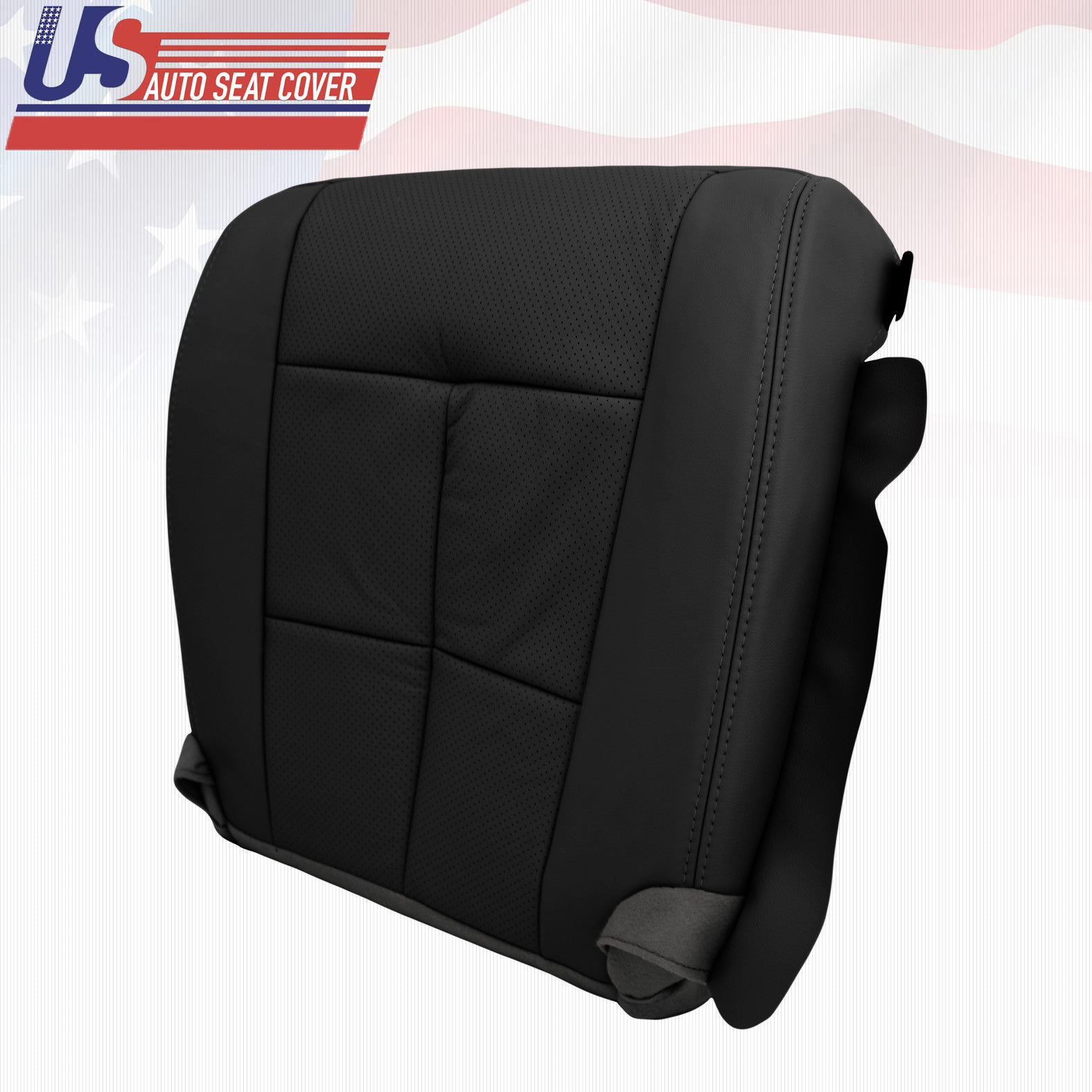 2007-2012 Lincoln Navigator Passenger Bottom Perforated Leather Seat Cover Black