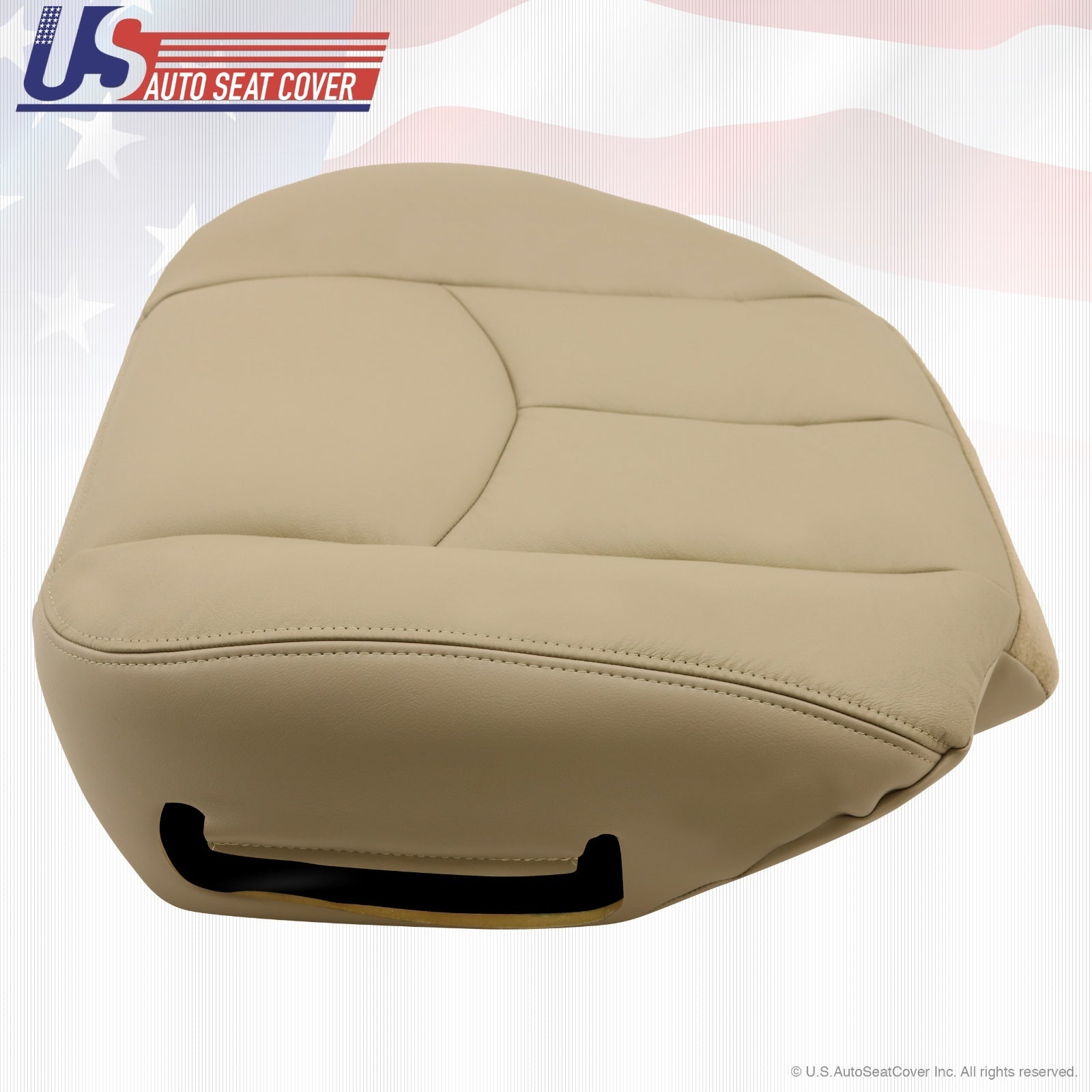 2003 to 2006 Tahoe Suburban Driver Bottom Leather Seat Cover & Foam Shale Tan