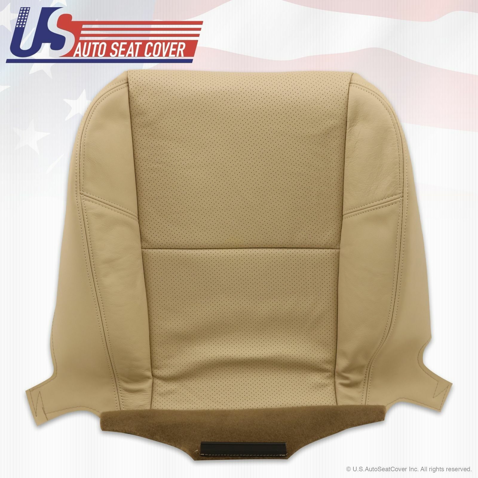 2011 Cadillac Escalade Driver Side Seat Bottom Leather Cover Tan Perforated