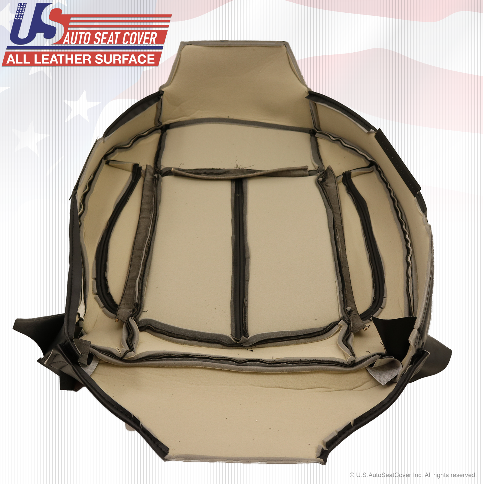 2006-2010 Hummer H3 Driver Side Bottom Replacement Leather Seat Cover Black