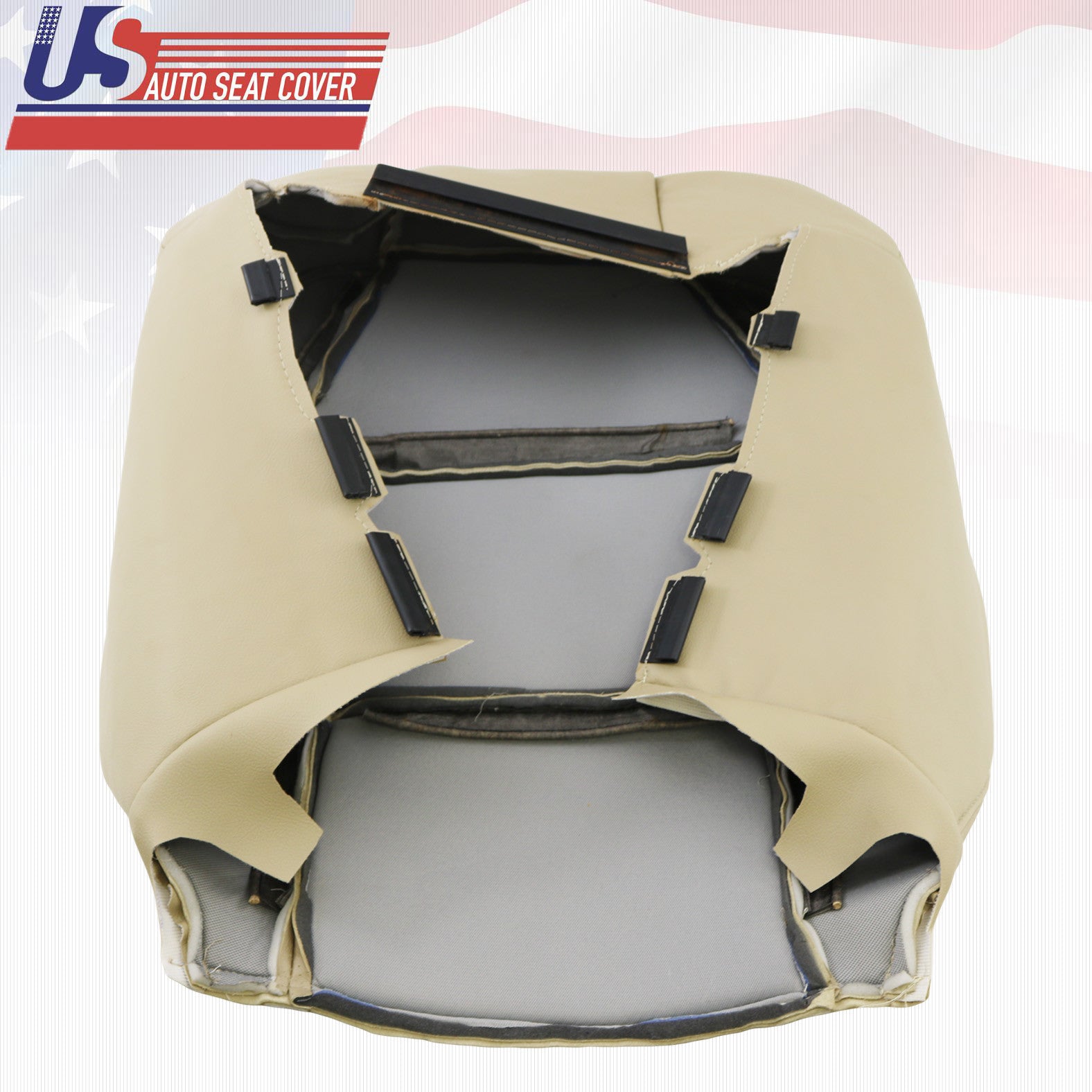 Fits 2007 - 2013 Acura MDX Passenger Top & Bottom Genuine Leather Seat Cover TAN