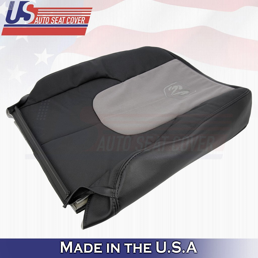 2002 2003 Fits Dodge Ram Laramie Passenger Bottom &Top Leather/Suede Cover Black