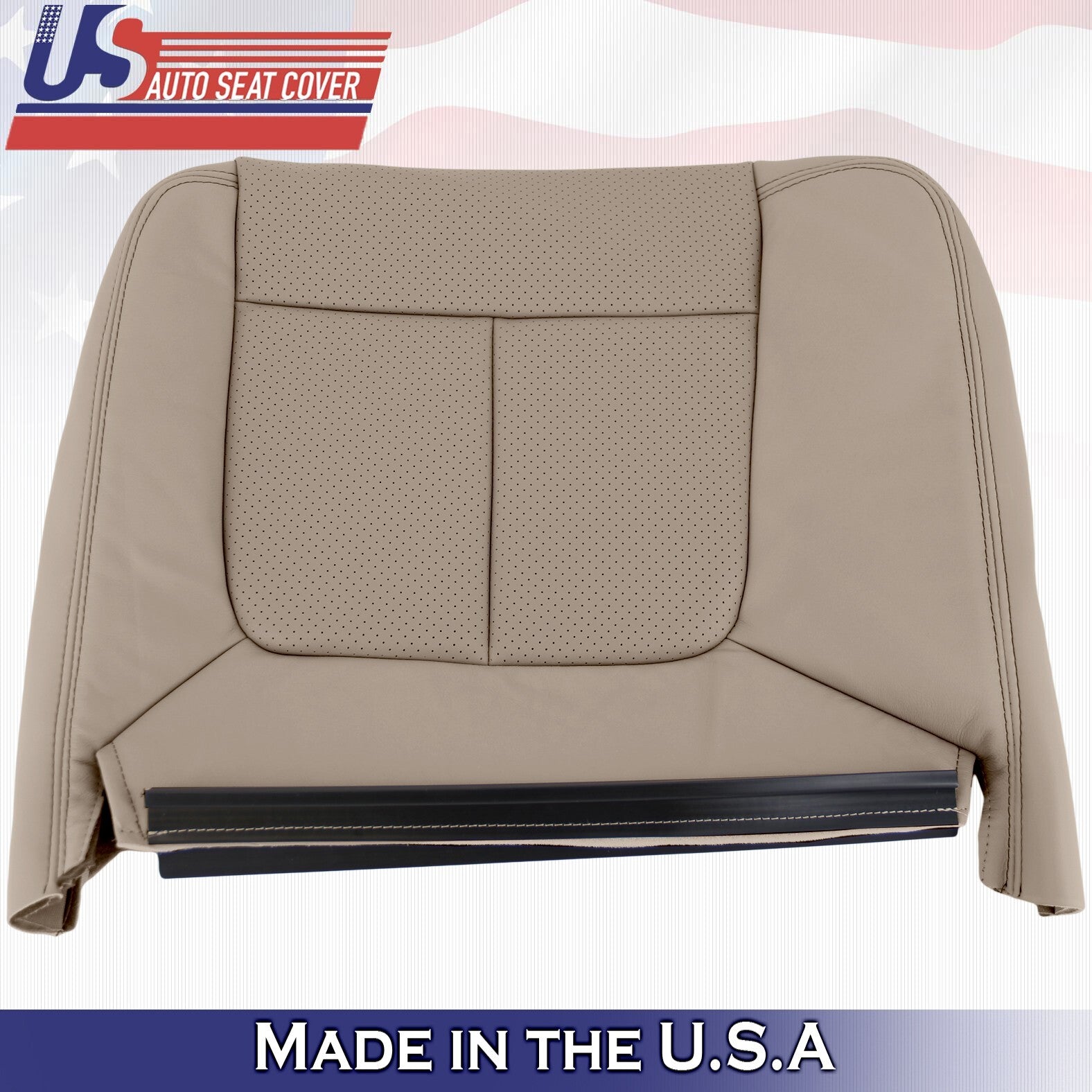 2011 to 2016 For Ford F250 2nd Row Driver & Passenger Bottom Leather Covers Tan