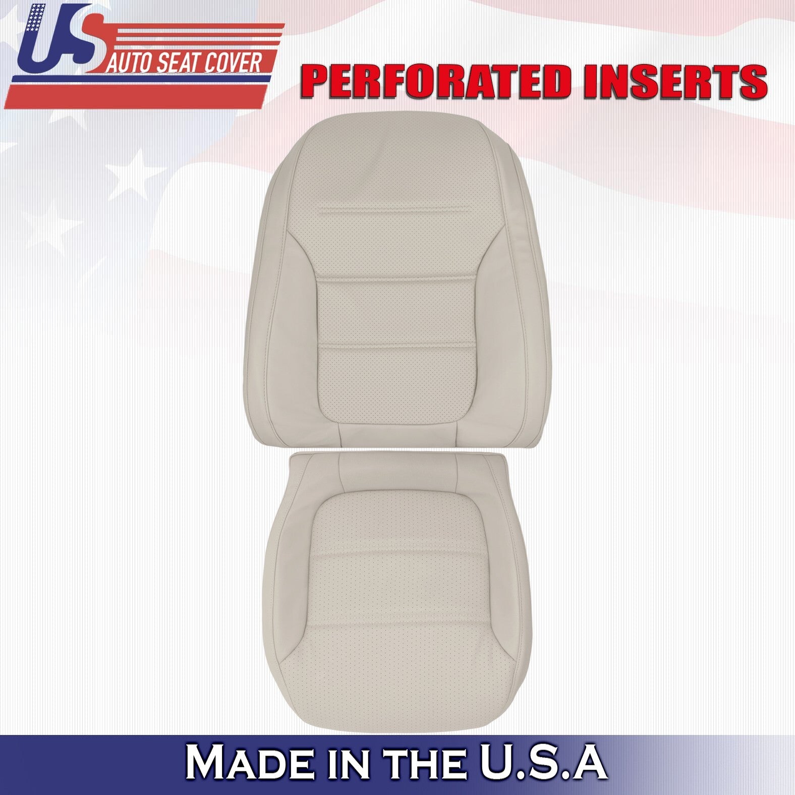 Driver Bottom & Top Leather Seat Cover Tan 2011-2017 For Volkswagen Jetta