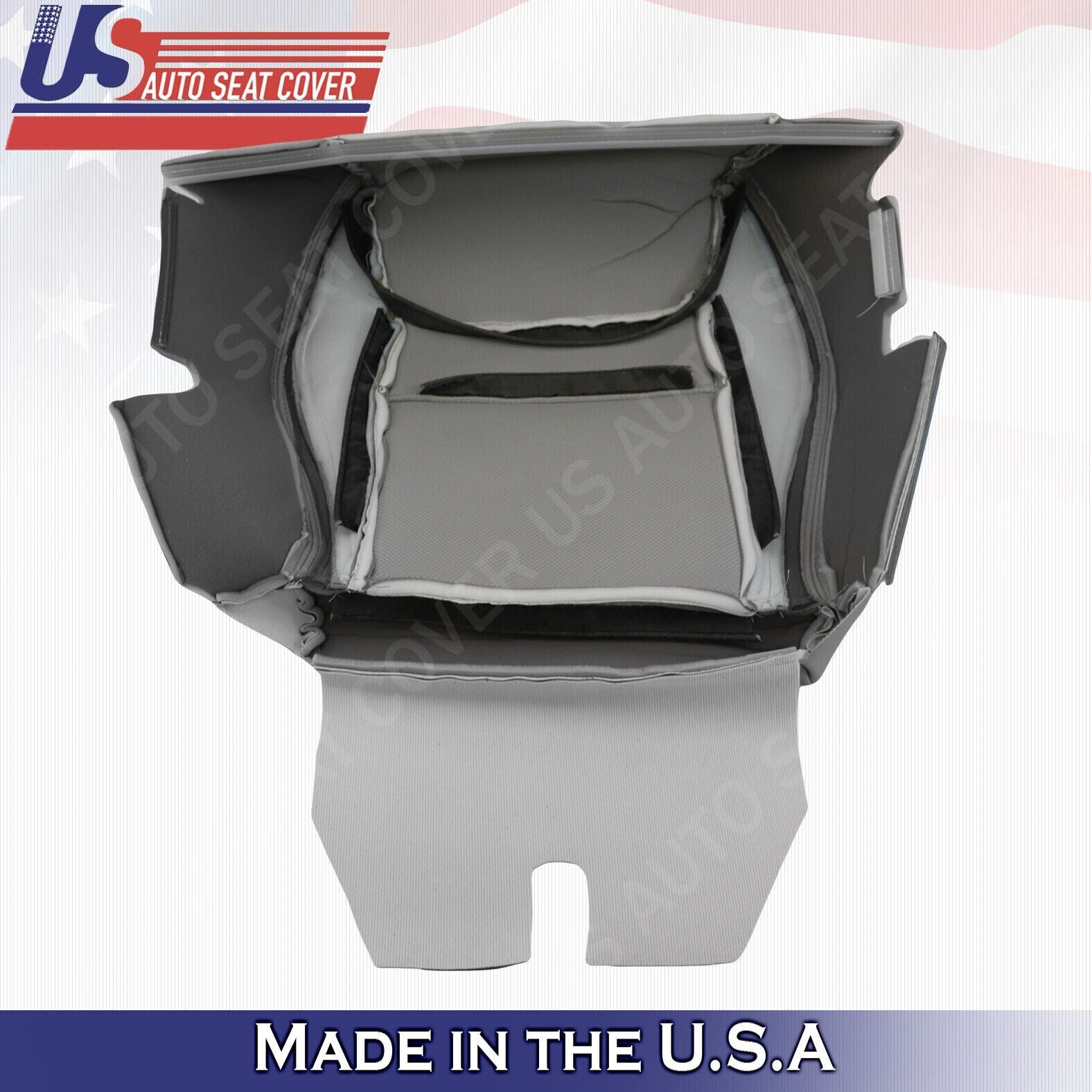2001 2002 2003 For Toyota Highlander Driver Top & Bottom Leather Seat Cover Gray