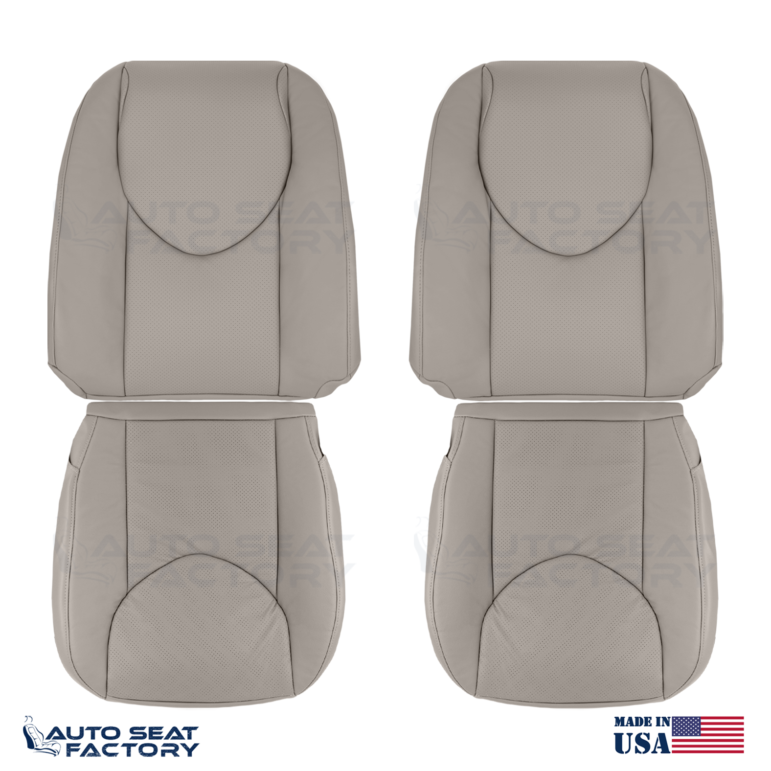 2006 - 2008 Fits Toyota RAV4 Perforated LEFT &RIGHT Taupe Vinyl Seat Covers 4PCS