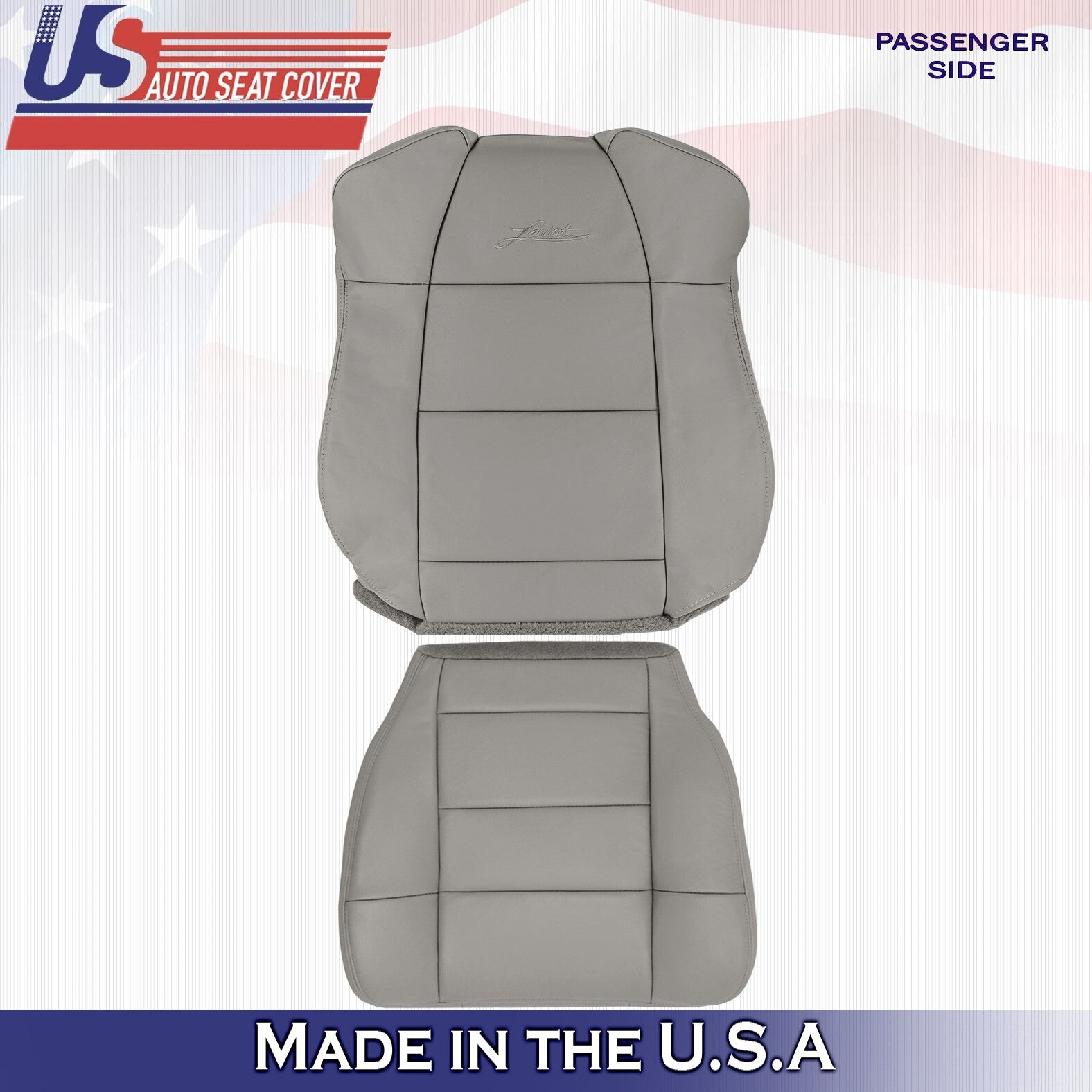 2003 For Ford F150 Extended Cab Passenger Top & Bottom Leather Seat Covers Gray