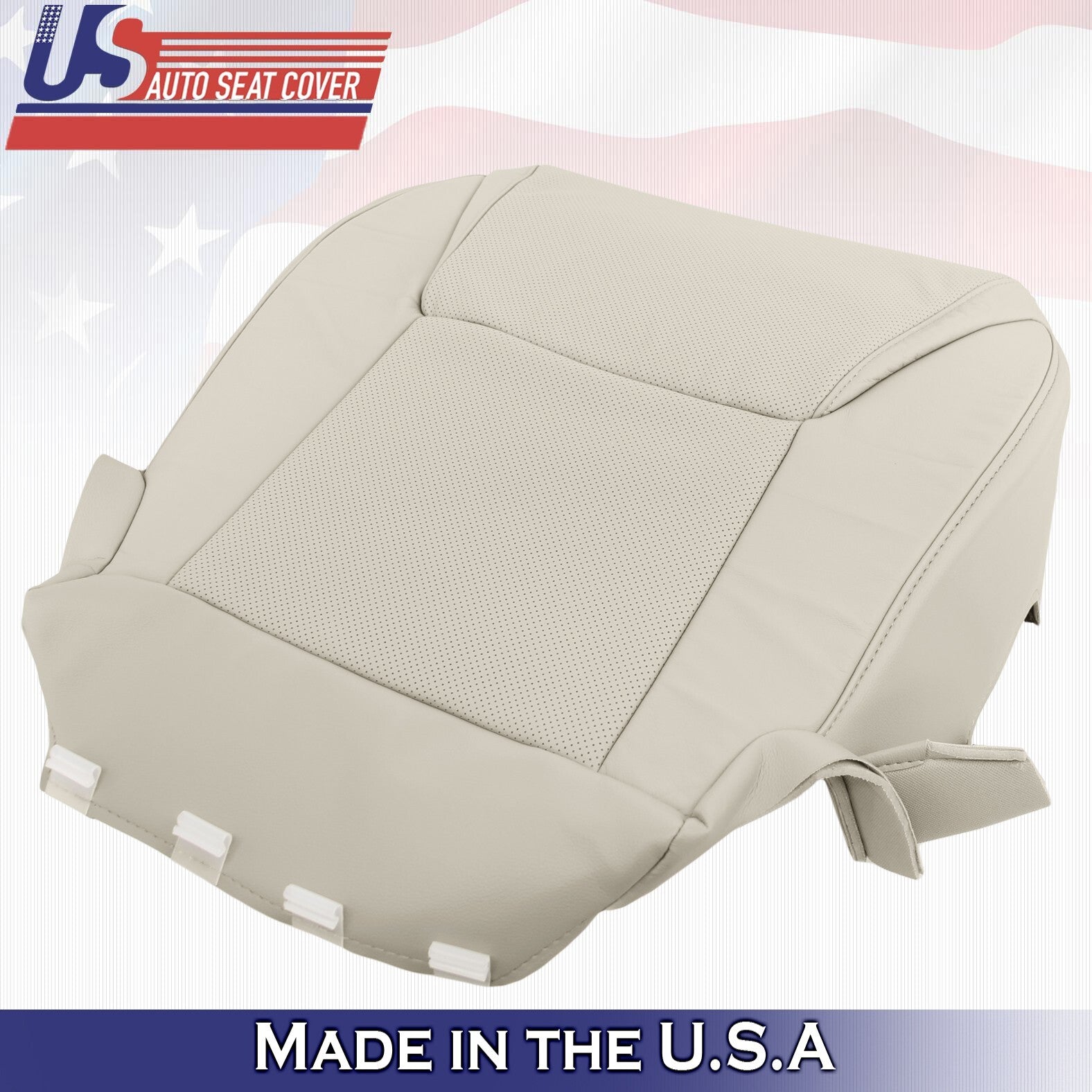 2012 to 2015 For Lexus LX570 Driver Top & Bottom Leather w/ Perf Covers Lt Tan