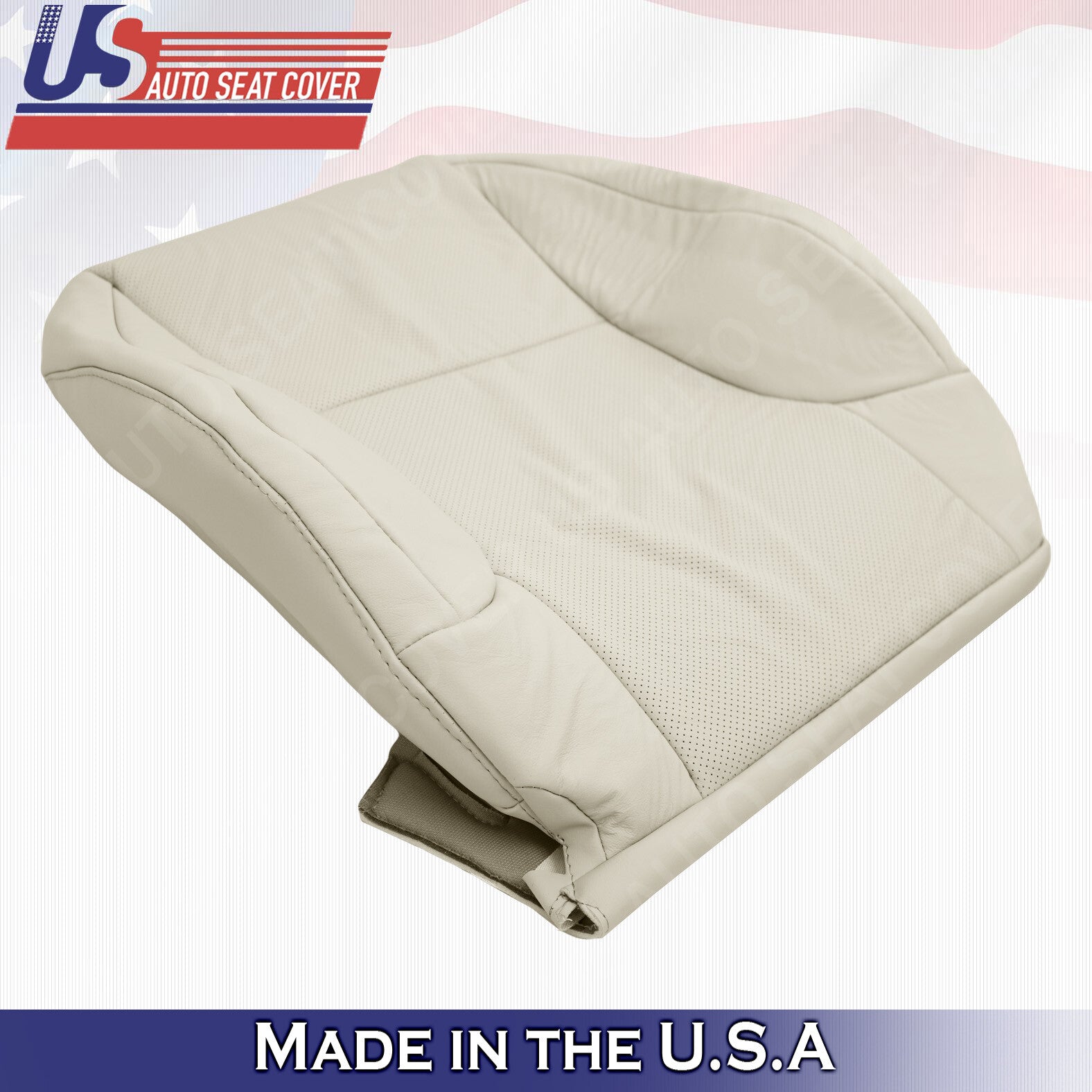 FRONT ROW TOP & BOTTOM COVERS For: 2010 - 2017 Lexus GX460 TAN PERFORATED