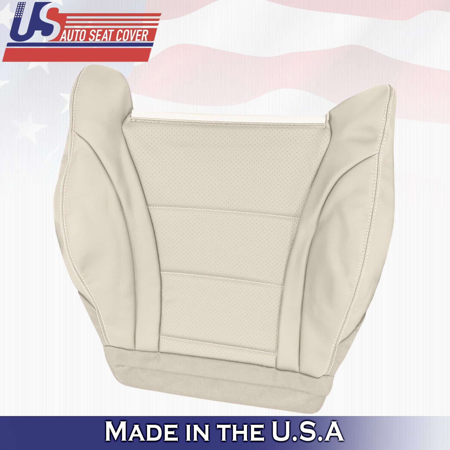 2015 to 2021 For Mercedes Benz C-Class Driver Side Bottom Leather Seat Cover Tan