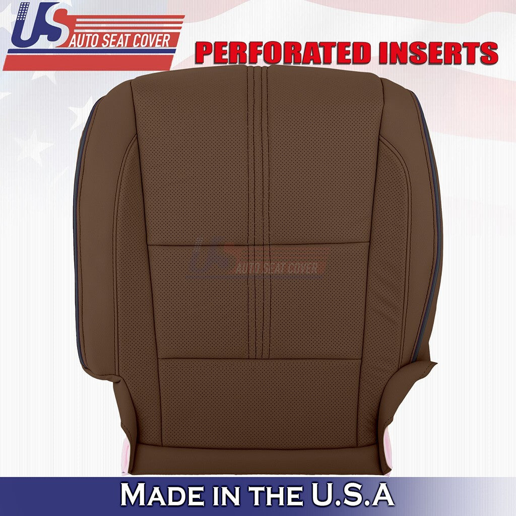 2017 to 2020 For Acura MDX Driver Bottom w/ Perforated Leather Seat Cover Brown
