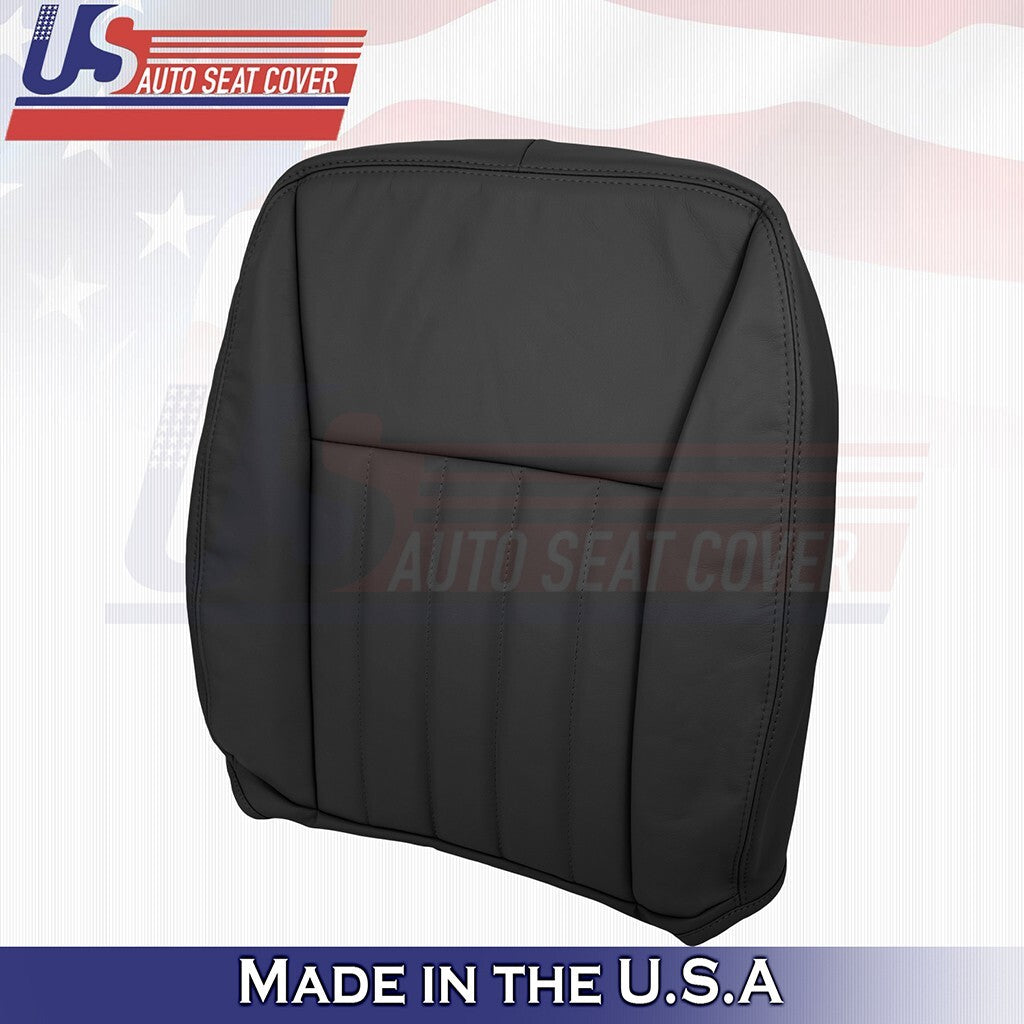 2003 to 2005 Fits Lincoln Town Car Front Set Bottoms &Tops Leather Cover Black