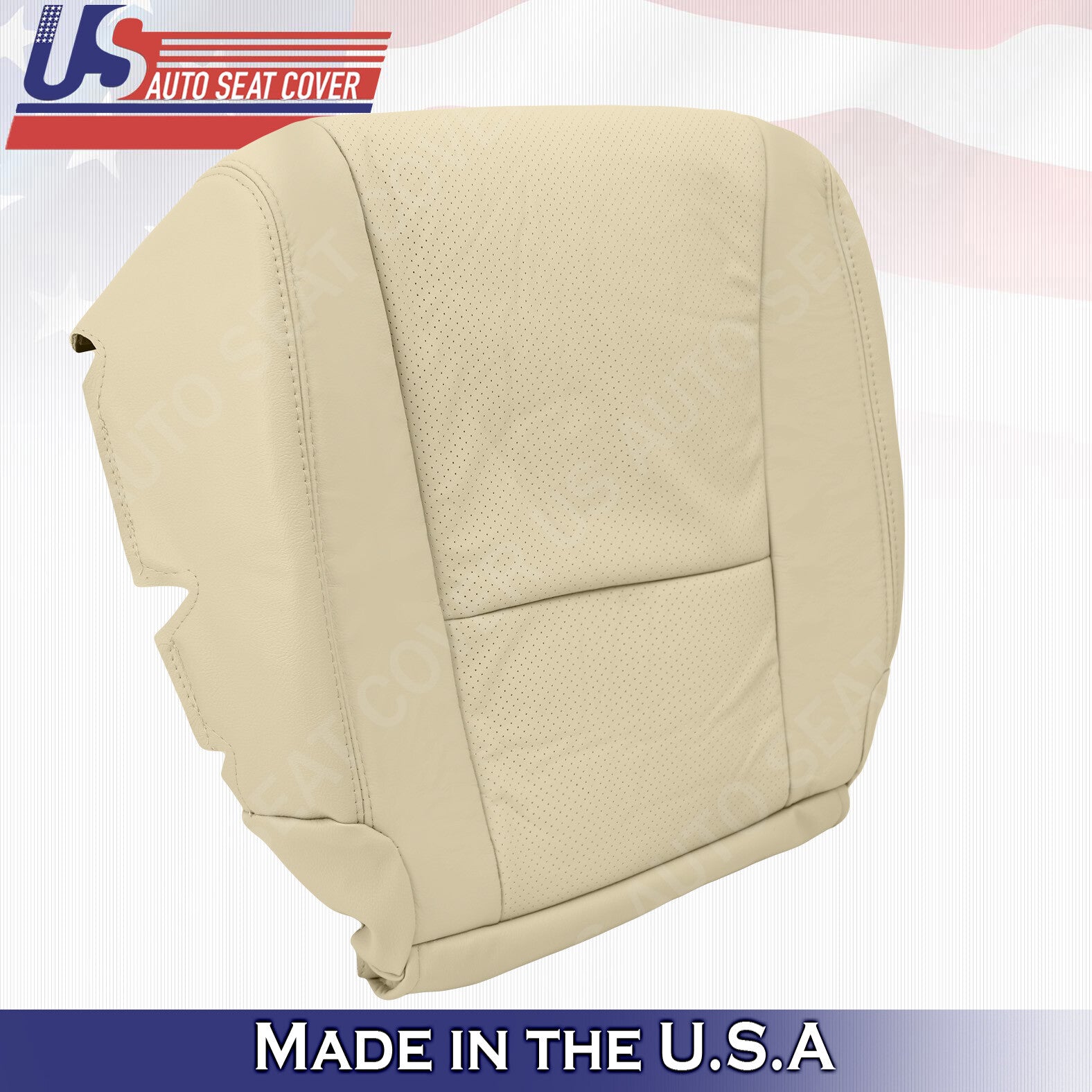 DRIVER Bottom Perforated Leather Seat Cover TAN Fits 2007 To 2012 Lexus LS460