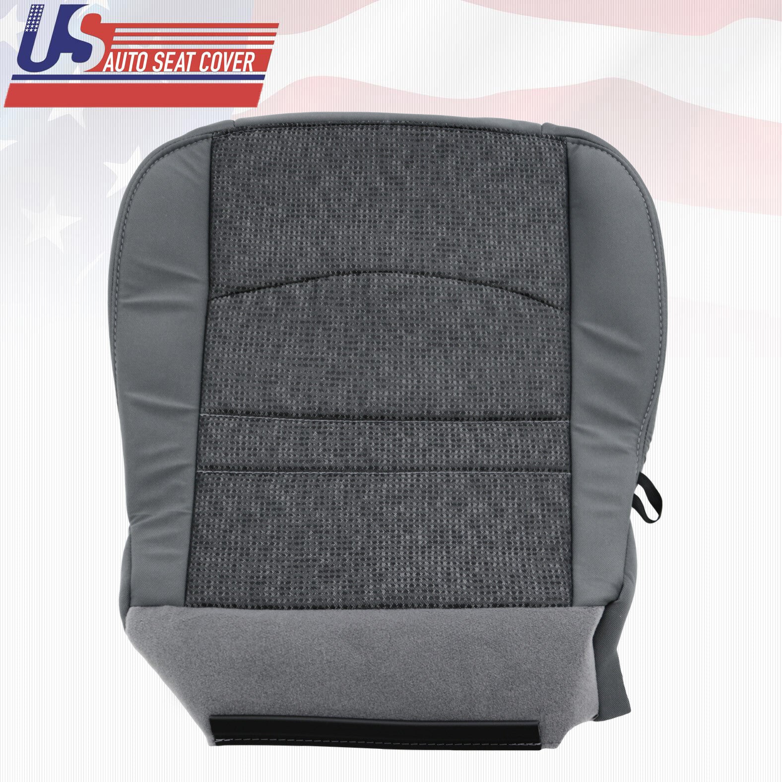 2013 to 2018 For Dodge Ram 1500 SLT Driver Side Bottom Cloth Seat Cover Gray