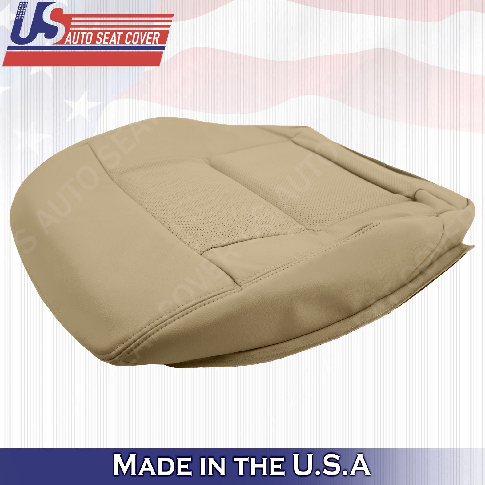 Fits 2010 to 2013 Mercedes Benz E350 Driver Passenger Bottom Leather Cover Tan