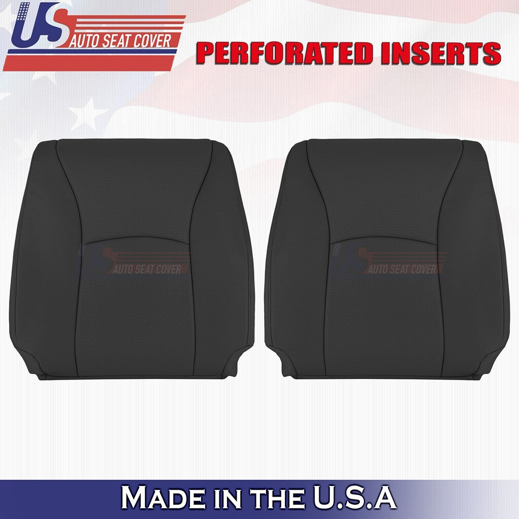 2004 to 2007 For Toyota Highlander Driver & Passenger Tops Leather Cover Black