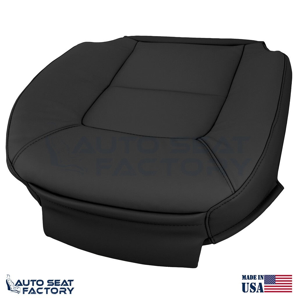 Replacement Fits 2007 - 2016 Volvo S80 PASSENGER Bottom Black Vinyl Seat Cover