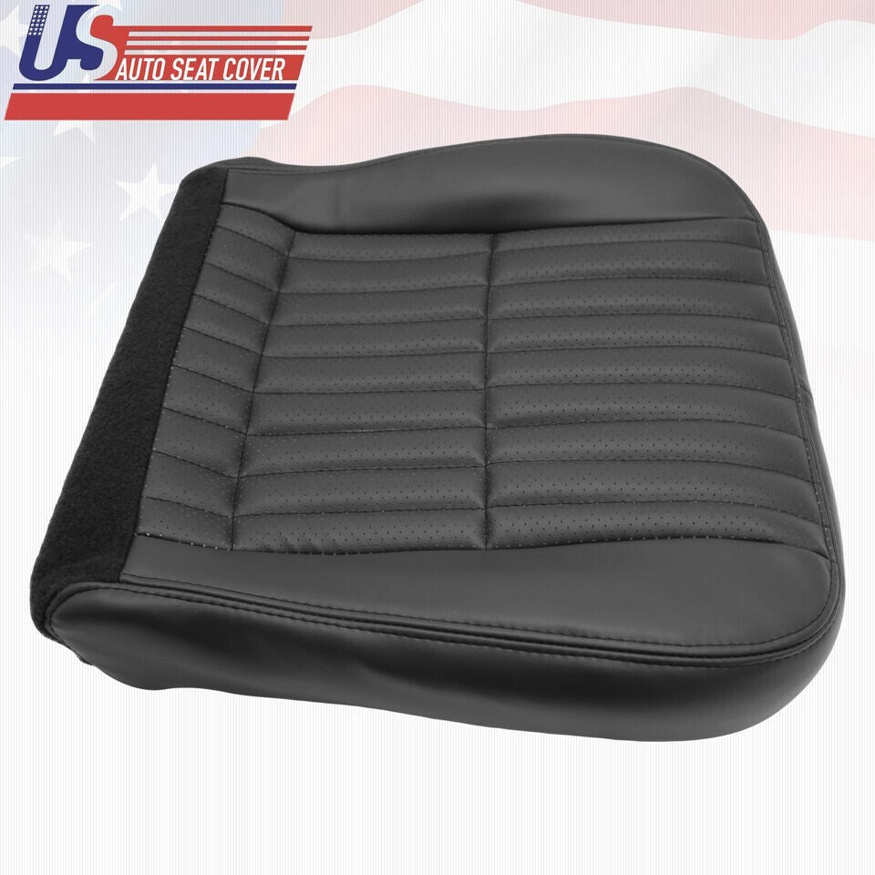 1997 1998 1999 For Chevy Camaro Front Set Bottoms Perforated Leather Cover Black