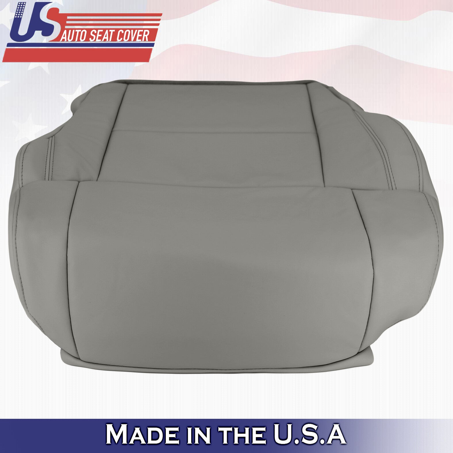 For 2014 to 2018 Toyota Tundra Front Driver Side Bottom Leather Seat Cover Gray