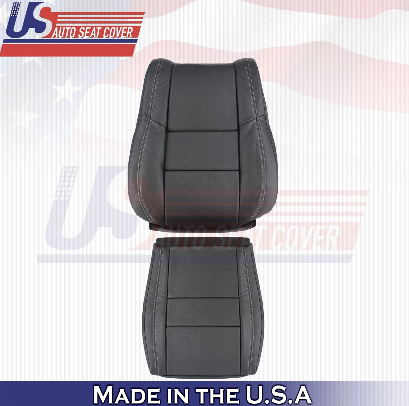 2015 2016 For Jeep Grand Cherokee Limited Driver Top & Bottom Leather Covers BLK