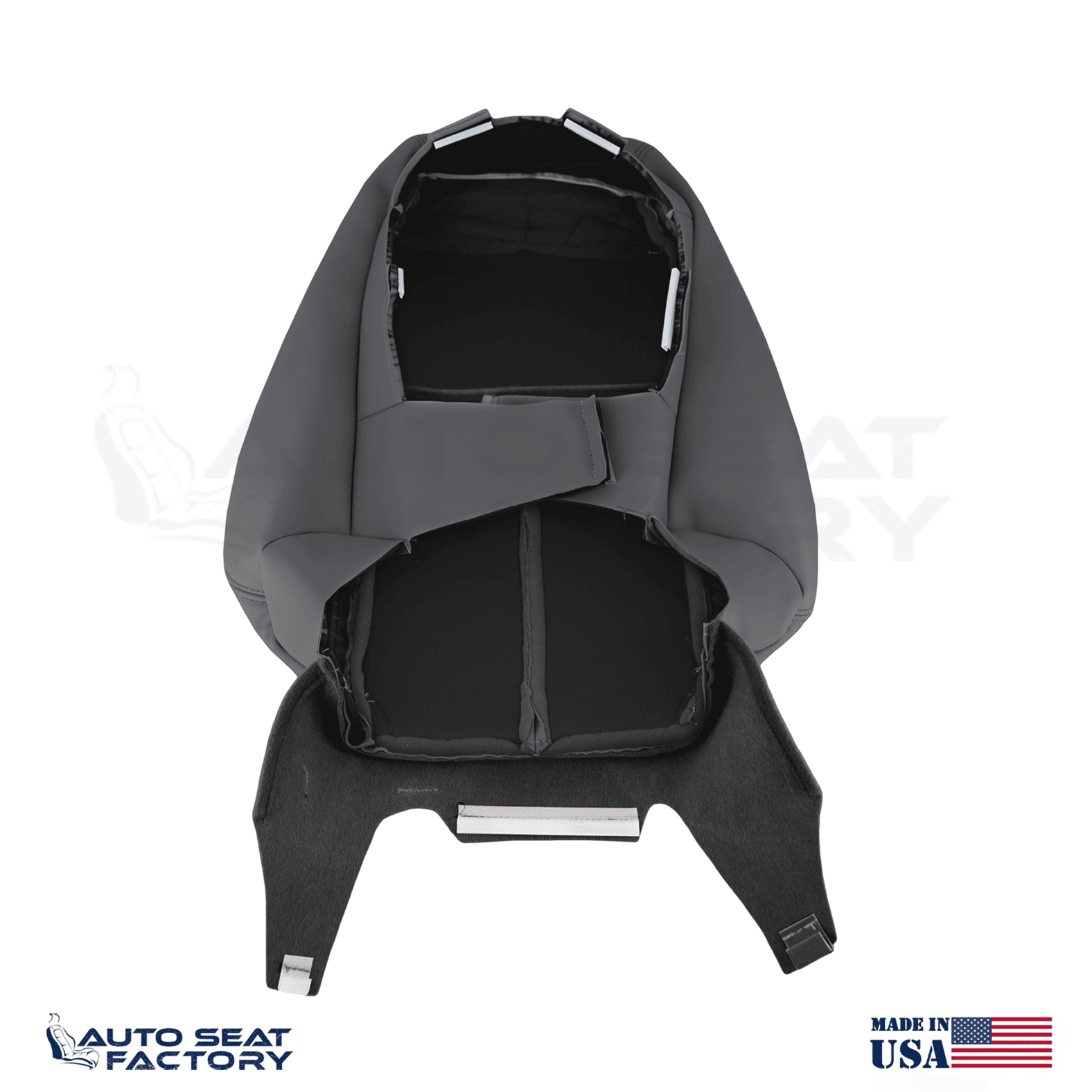 2014 - 2020 Fits Infiniti Q50 PASSENGER Top Black Vinyl SOLID Seat Cover