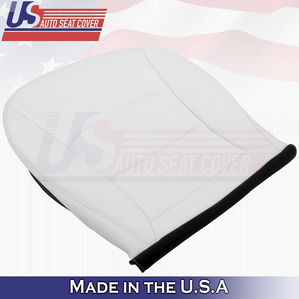 2020 to 2024 For Tesla Model Y - Driver Bottom & Top Vinyl Seat Cover White