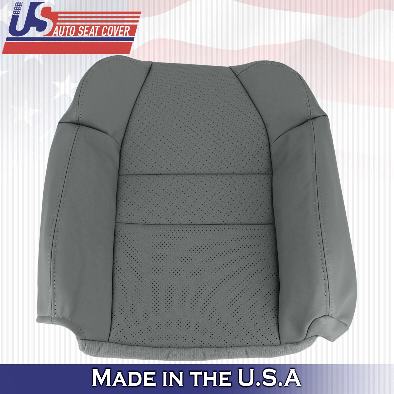 2004 2005 2006 For Acura MDX Driver & Passenger 2x Top Leather Seat Covers Gray