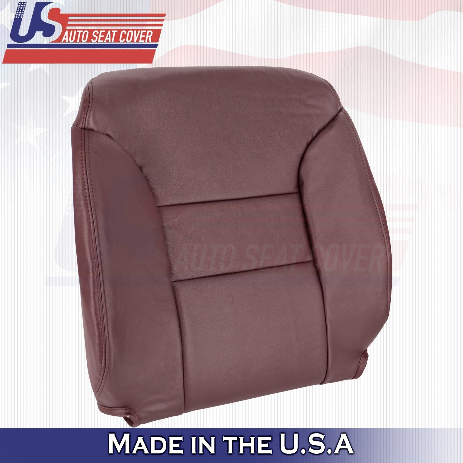1997 1998 For Chevy Silverado 1500 2500 3500 2 Top & 2 Bottom Leather Covers Red