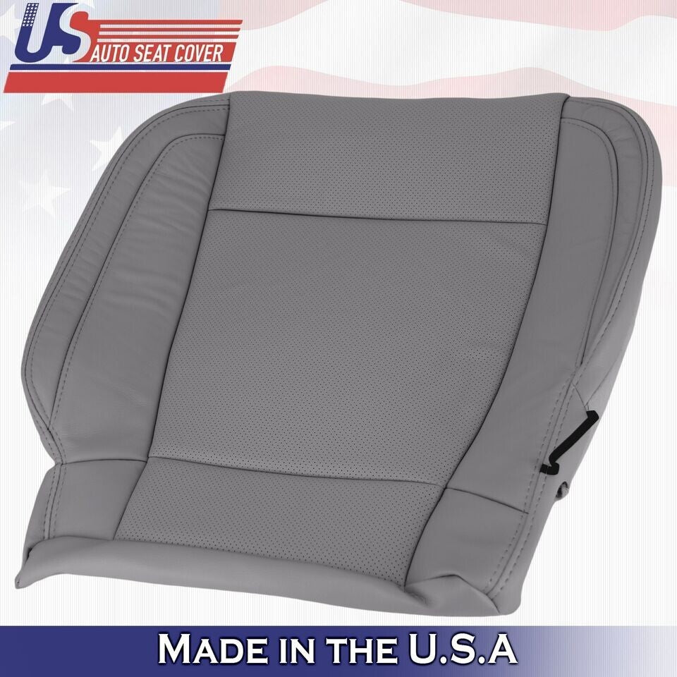 2015 2016 2017 Fits Ford F150 Lariat Driver Top & Bottom Leather Covers Gray
