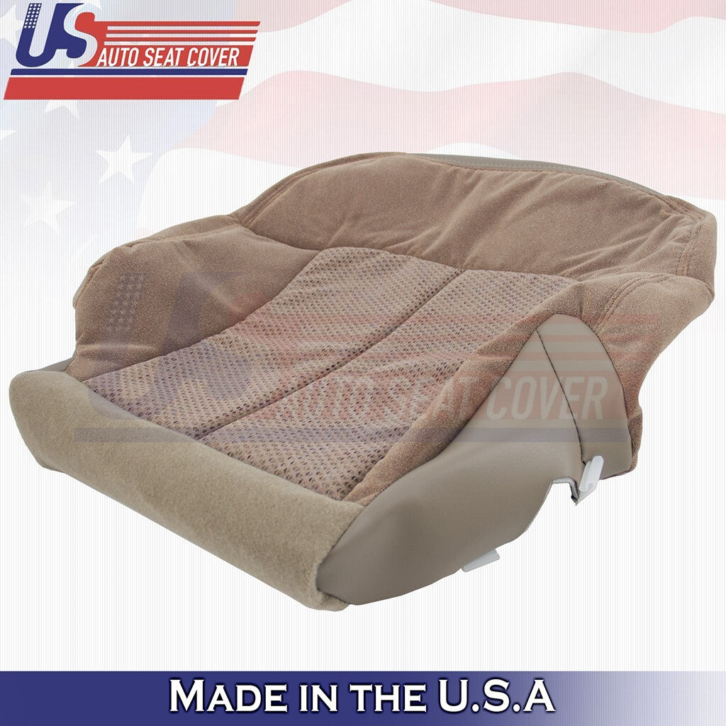 1999 For Chevy Silverado Driver Top/Bottom/Headrest/Armrest Cloth Cover Dk Tan