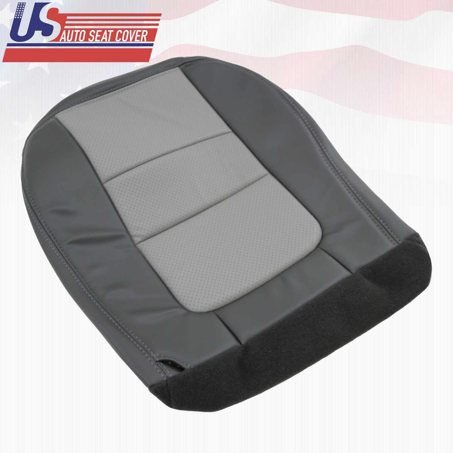 2001 Ford F-250 Platinum Driver Passenger Bottom Seat Covers 2Tone Gray TRM: A2