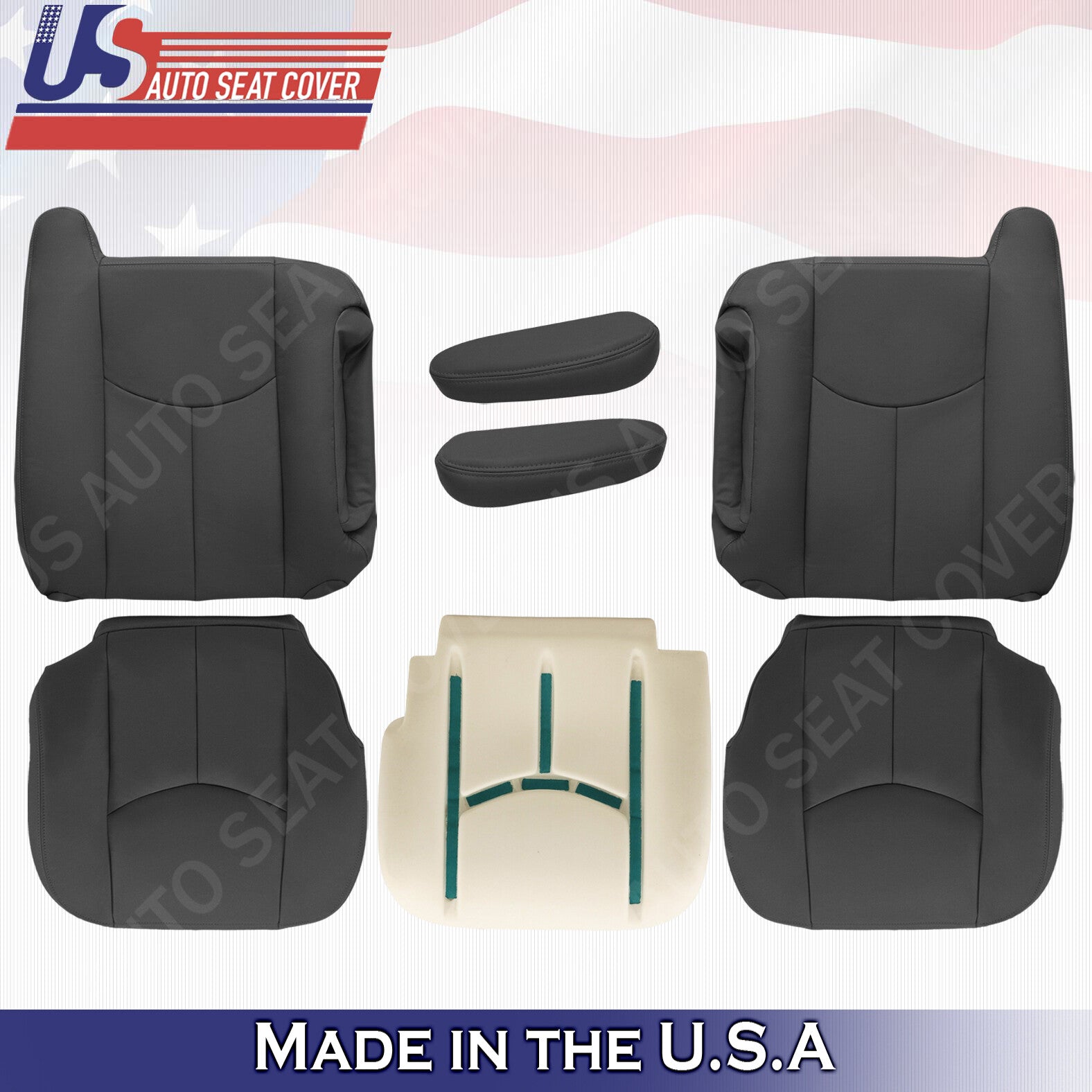 2003 To 2006 Chevy Silverado GMC Sierra 1500 2500 Upholstery seat cover DK Gray