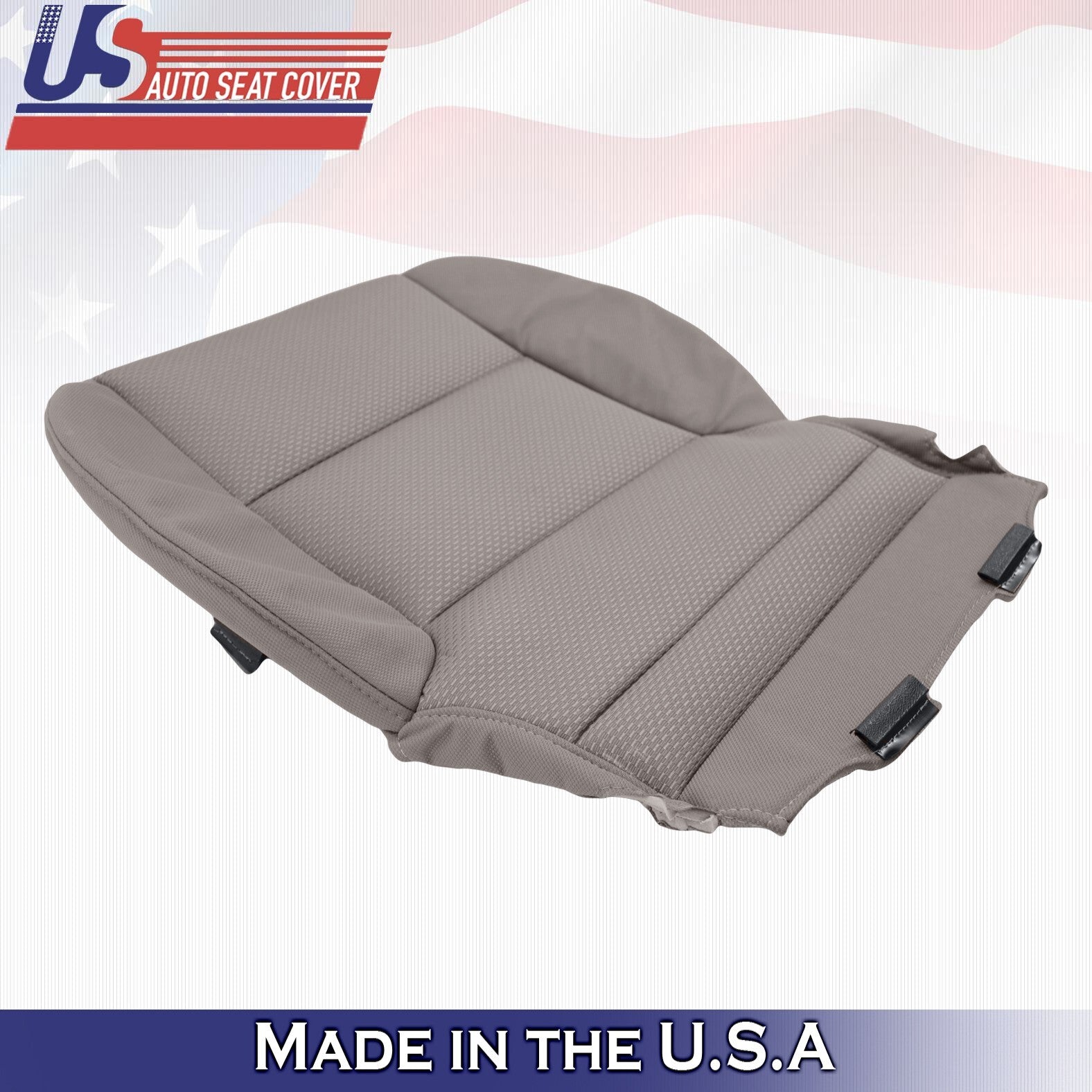 2014 to 2018 For Chevy Silverado 1500 2x Top & 2x Bottom Cloth Seat Covers Tan