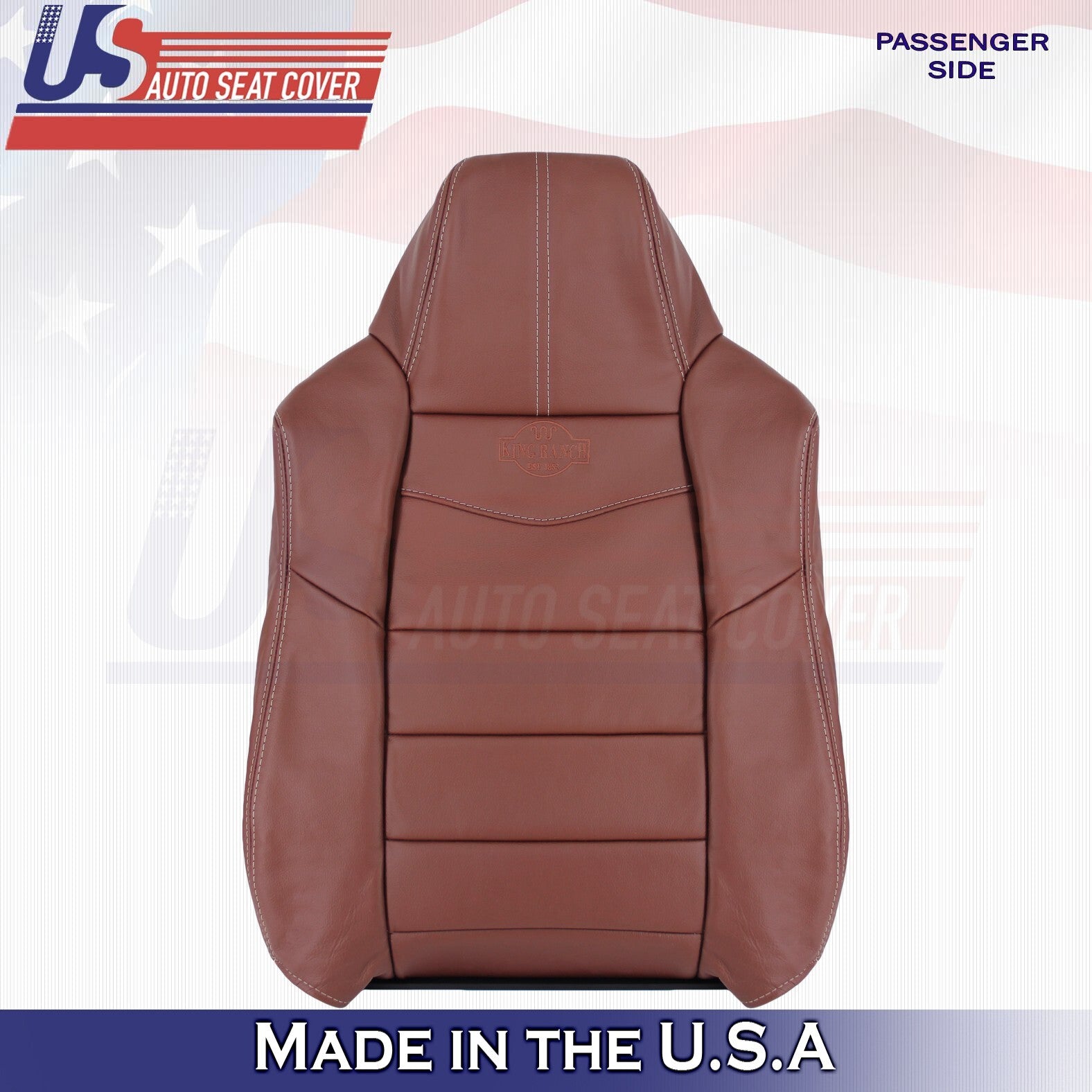 2008 to 2010 For Ford F250 F350 King Ranch Driver & Passenger Top Leather Covers
