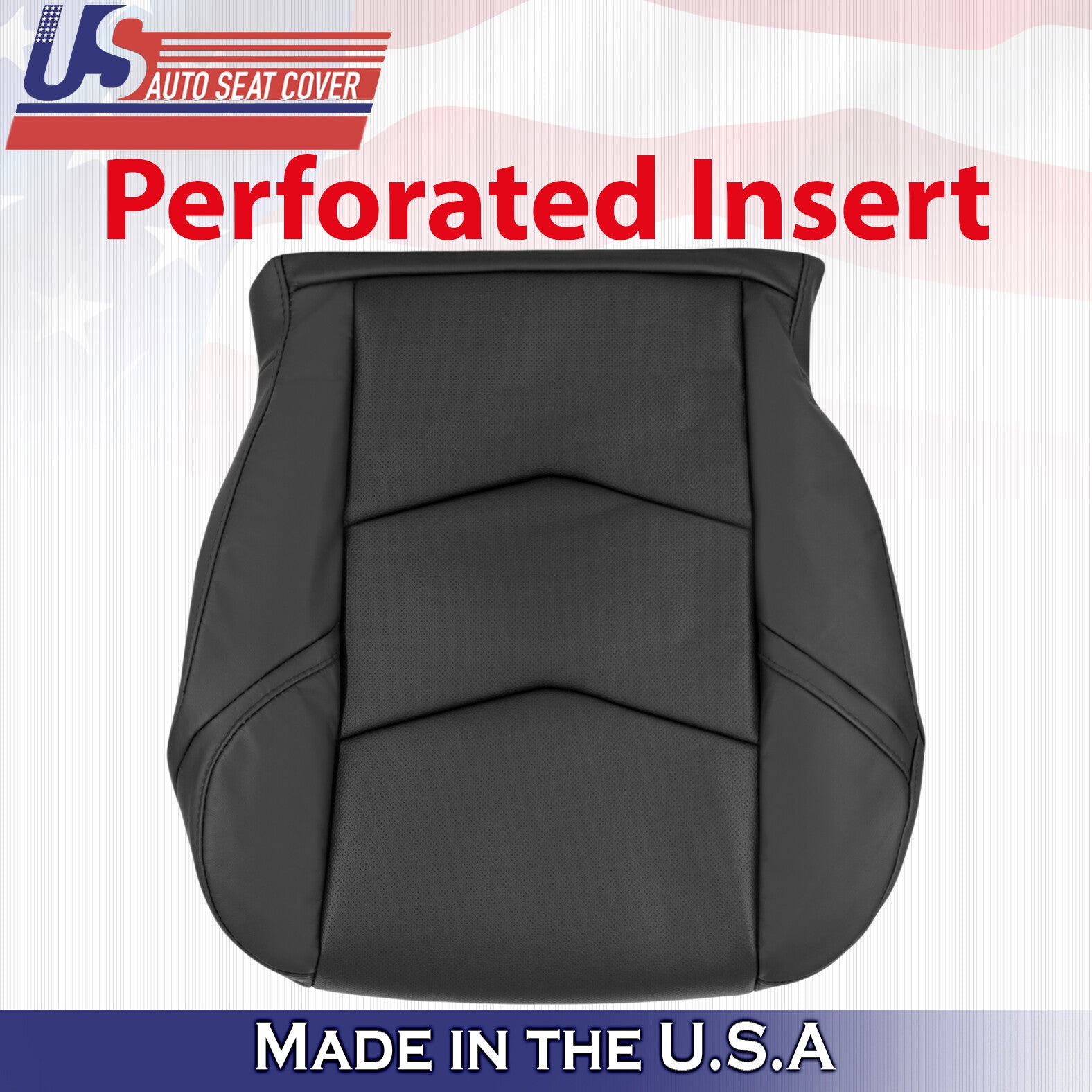 2015 to 2020 For Cadillac Escalade Passenger Bottom Leather Seat Cover Jet Black