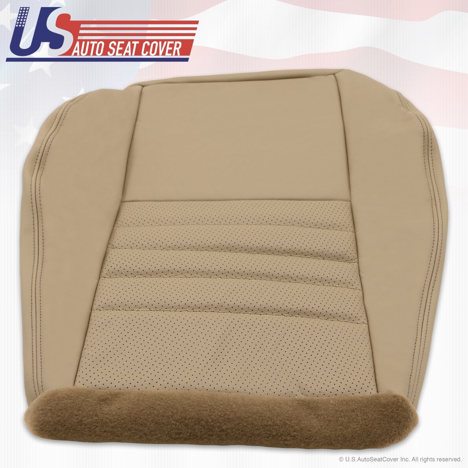 1999 2000 2001 2002 2003 04 Ford Mustang GT Driver Bottom Leather Seat Cover TAN