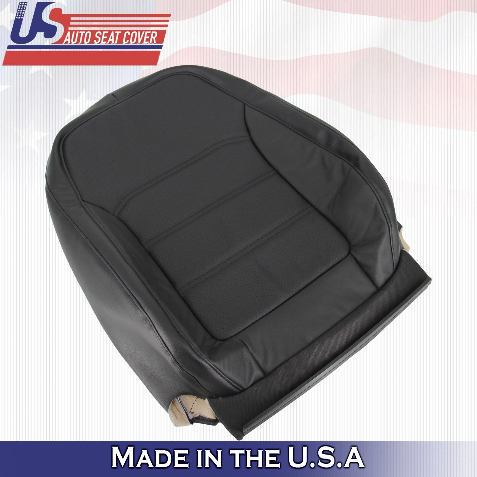 2012 to 2020 For Volkswagen Passat Driver & Passenger Tops Leather Cover Black