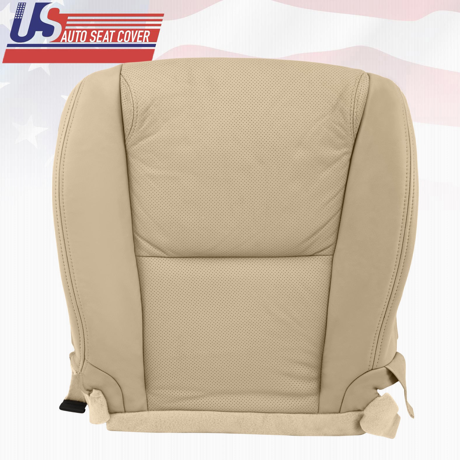 Fits 2006 Lexus GS430 Driver Bottom Leather Perforated Seat Cover in Color Tan
