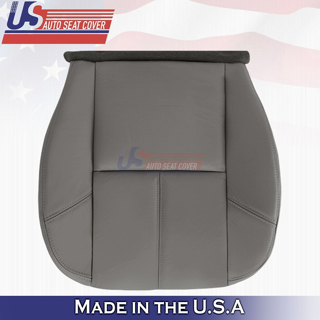 2007 to 2014 For Chevy Silverado WT Driver Top&Bottom Vinyl Seat Cover Dark Gray