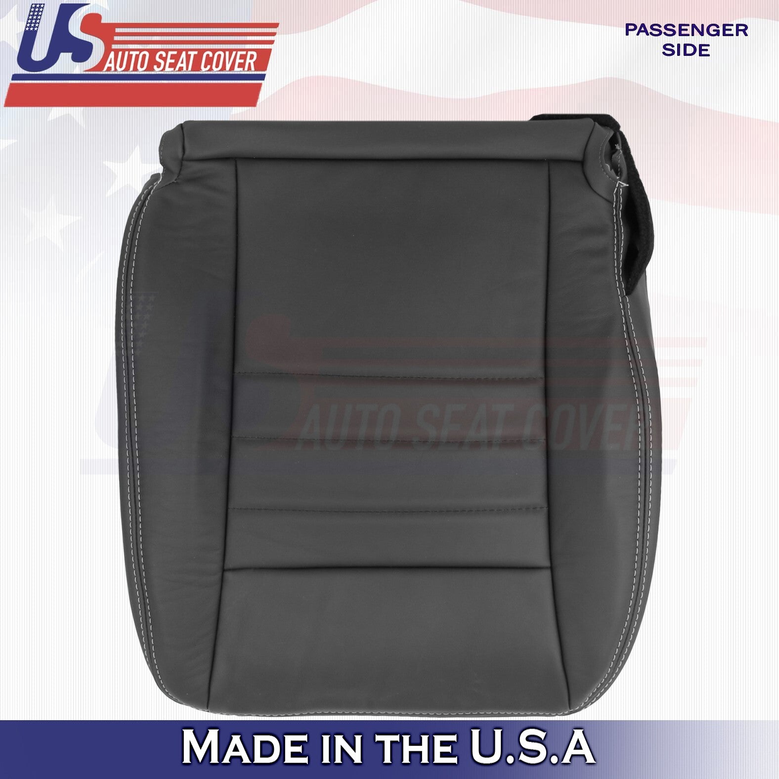 2013 2014 For Dodge Charger SXT Driver Passenger Bottom Leather Seat Covers BLK