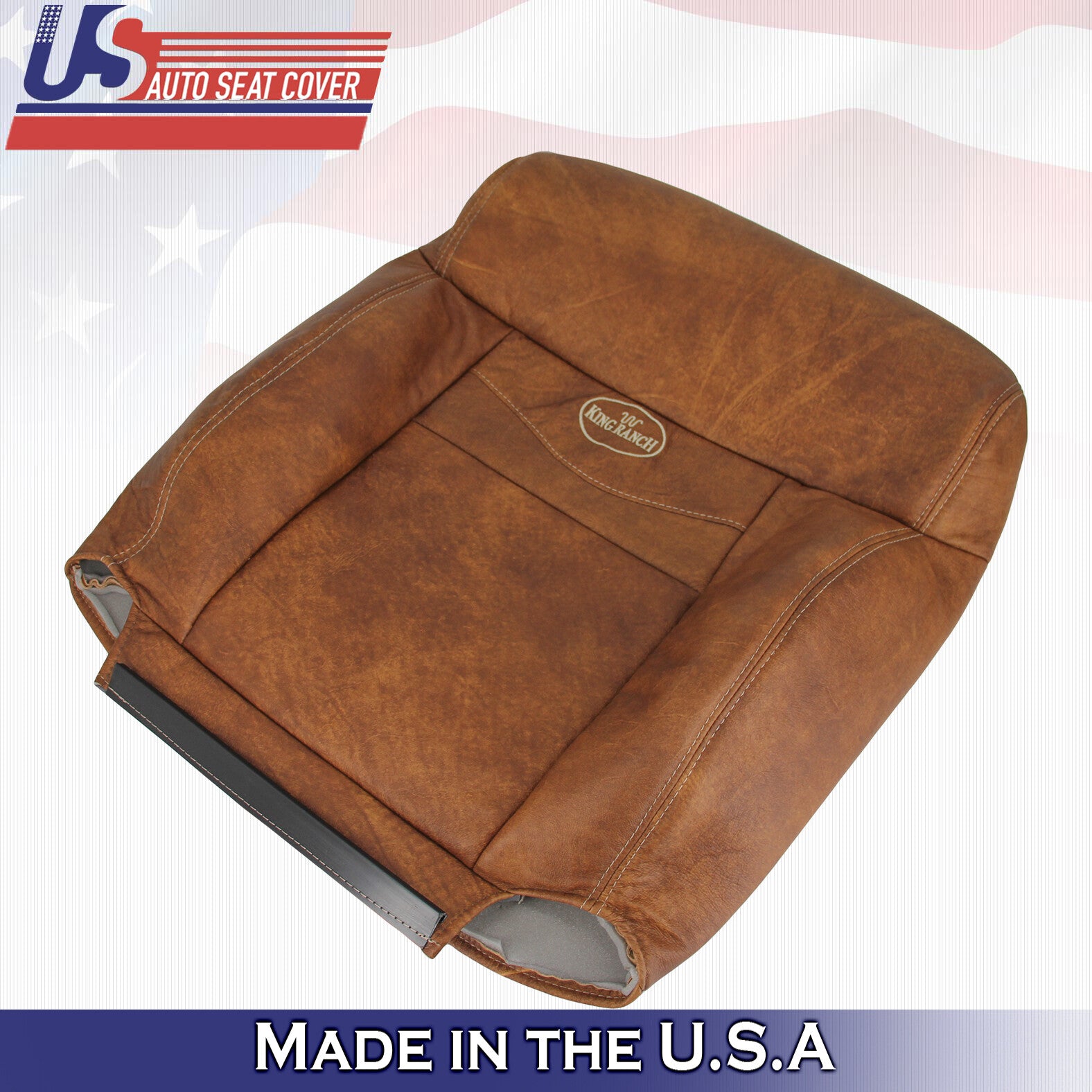 2007 2008 For Ford F150 King Ranch Driver Top & Bottom Leather Seat Covers