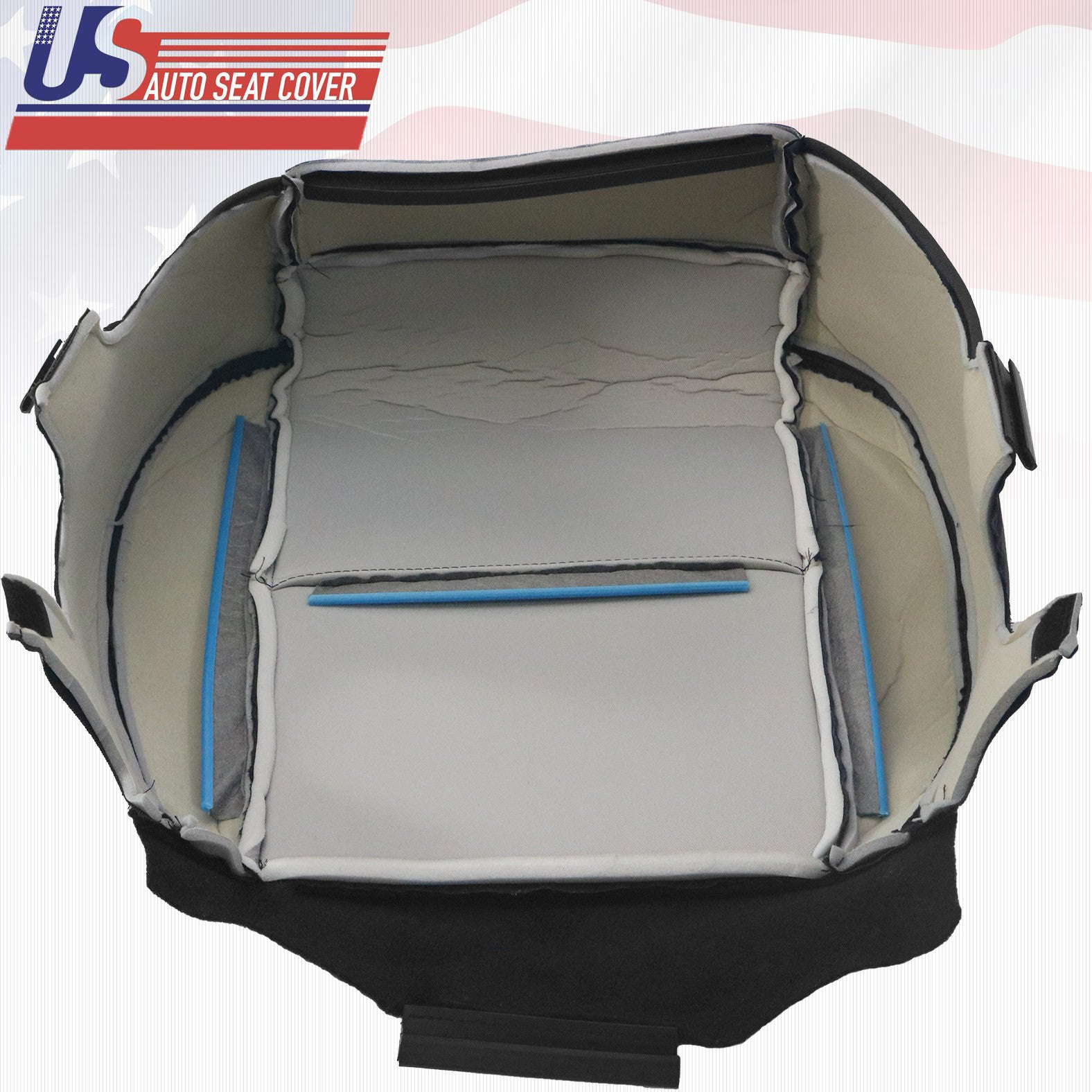 2010 - 2014 GMC Sierra Front Driver & Passenger Bottom Cloth Seat Cover Black