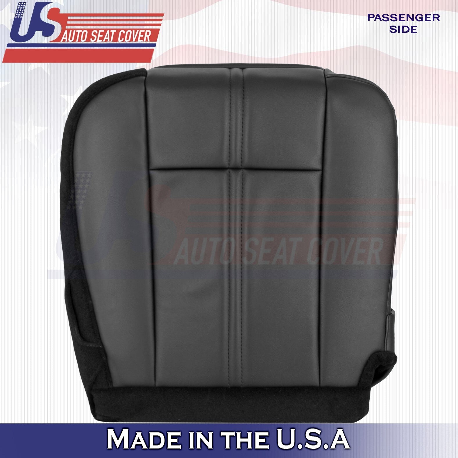 1997 to 2006 Fits Jeep Wrangler Driver & Passenger Bottoms Leather Cover Black