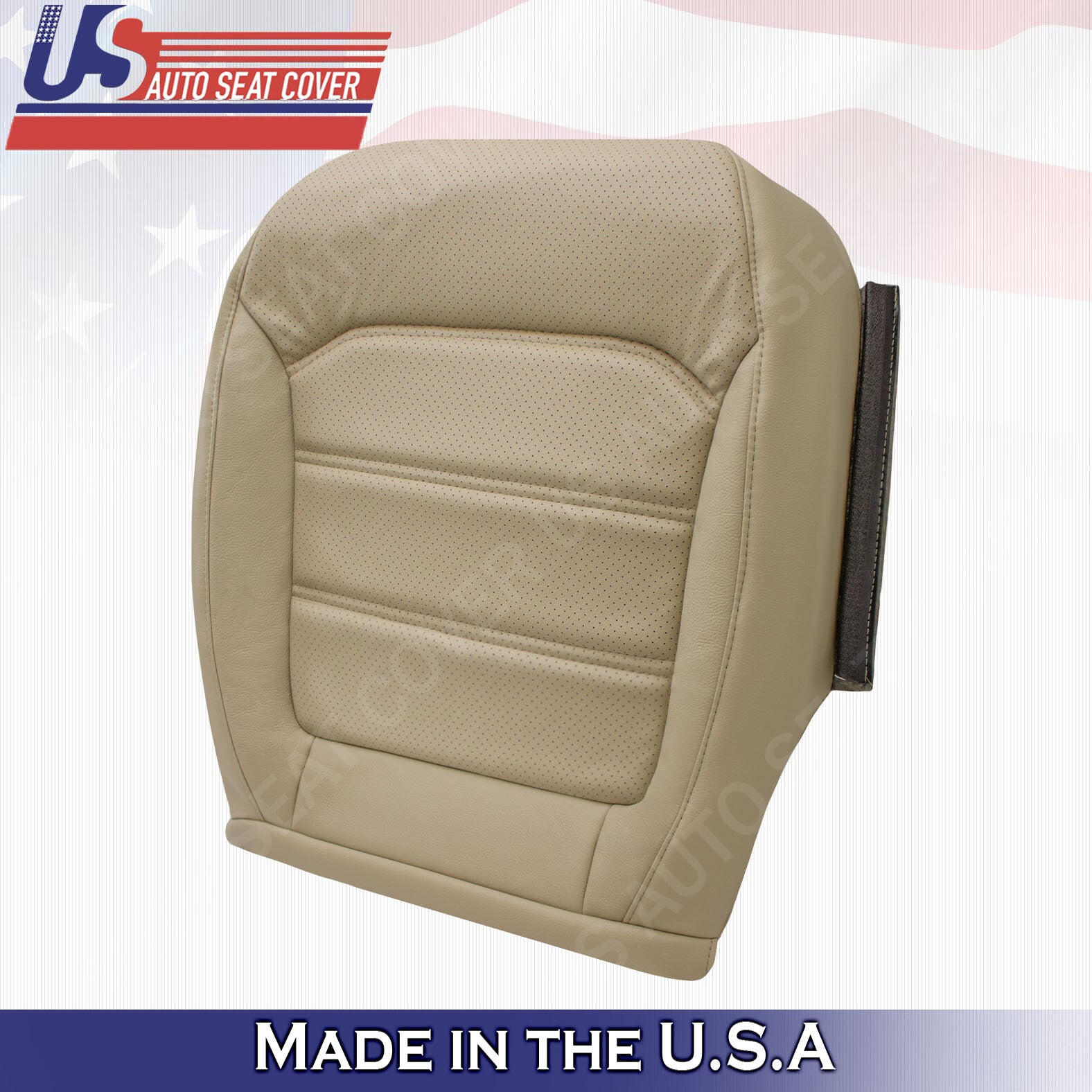 Driver- Passenger Bottom Leather Covers Tan Fits For Volkswagen Passat 2012-2020